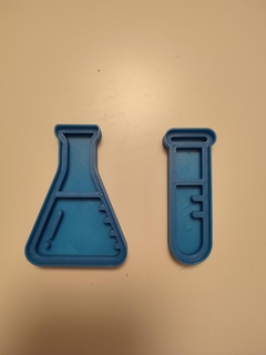 cookie cutters lab chemistry test tube flask cutter laboratory cookies celebration 3d print model - Mito3D
