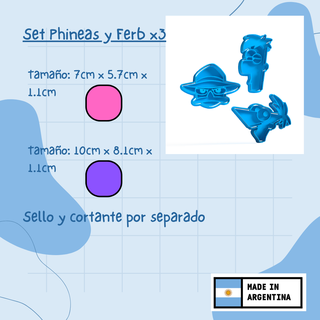 biscuit coupeurs phineas Ferb 2 ensembles coupeur poiré mignonne ensemble 3d print model - Mito3D