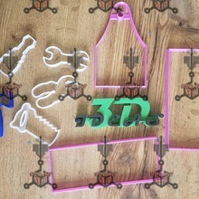 cortadores de galletas conjunto herramientas la caja casa patata el día del padre cuadro 3d print model - Mito3D