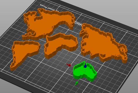 kurabiye kesiciler dünya harita ev kek 3d print model - Mito3D