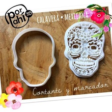 cookie dough cutter mexican skull day of the dead mexico 3d print model - Mito3D