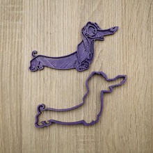 cookie formulário cão dachshund 3 a casa carimbo cookie-carimbo cookie-forma cookie-formulário cozinha 3d print model - Mito3D