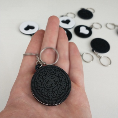 biscuit cœur porte clés clé anneaux titulaire soutien porta maison décoration accueil l'amour 3d print model - Mito3D