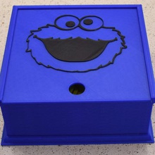 cookie monster caixa vários armazenamento 3d print model - Mito3D