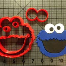 cookie monster cutter set cortador biscoito monstro vila sesamo 3d print model - Mito3D