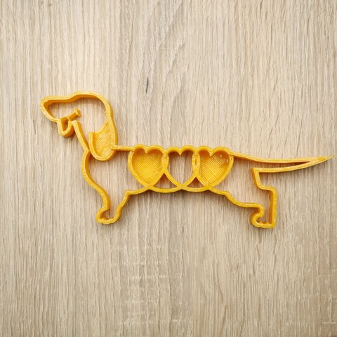 cookie en forme de chien teckel la maison le timbre cookie-timbre cookie-forme cuisine 3D print model - Mito3D