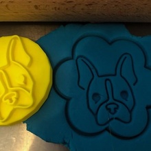 cookie stamp + cutter - boston terrier 2 bake kitchen dog 3d print model - Mito3D