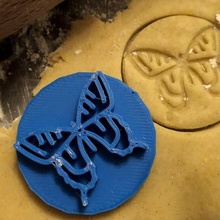 biscuit timbre + coupeur papillon cuire cuisine animal 3d print model - Mito3D