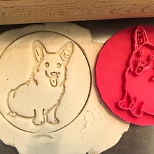 biscuit timbre + coupeur corgi pembroke chien 3 cuire cuisine 3d print model - Mito3D