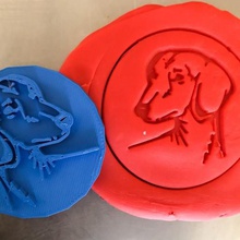 biscuit timbre + coupeur teckel iv cuire cuisine chien courant 3d print model - Mito3D