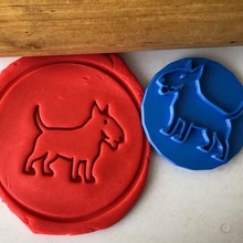 cookie stamp + cutter - english bullterrier bake kitchen dog 3d print model - Mito3D