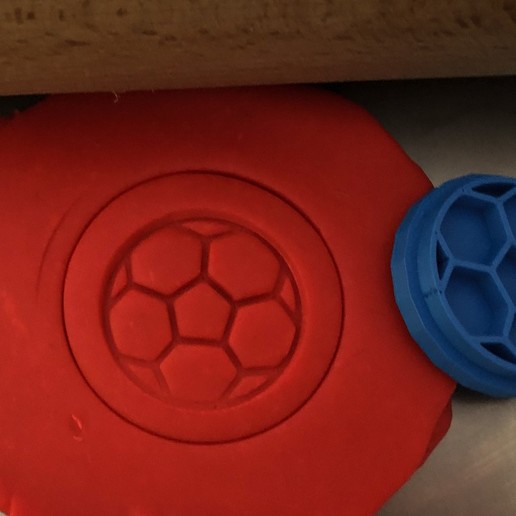 cookie francobollo + taglierina calcio palla iii infornare cucina 3D print model - Mito3D
