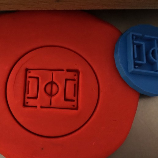kurabiye pul + kesici Futbol Saha pişirmek mutfak 3D print model - Mito3D