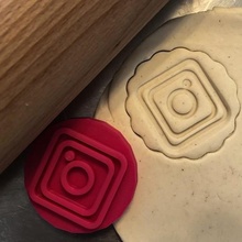 cookie stamp + cutter - instagram bake kitchen 3d print model - Mito3D