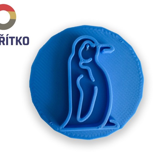 Plätzchen Stempel + Cutter Pinguin backen Küche 3D print model - Mito3D