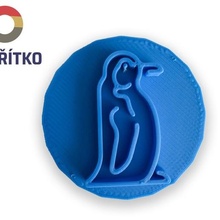 cookie stamp + cutter - penguin bake kitchen 3d print model - Mito3D