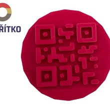 cookie stamp + cutter - qr code bake kitchen 3d print model - Mito3D