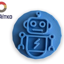 cookie stamp + cutter - robot bake kitchen 3d print model - Mito3D