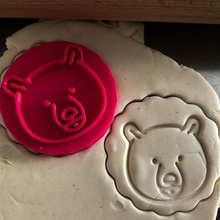 cookie stamp + cutter - teddy bear bake kitchen 3d print model - Mito3D