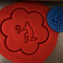 cookie francobollo + taglierina pallavolo giocatore ii infornare cucina 3d print model - Mito3D