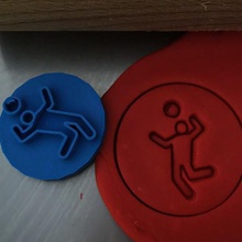 cookie francobollo + taglierina pallavolo giocatore infornare 3d print model - Mito3D