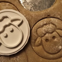 cookie sello de cortador la galleta - ovejas casa animal las hornear 3d print model - Mito3D
