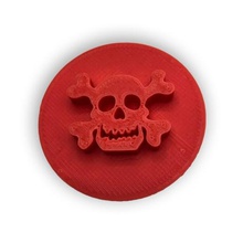 cookie sello de cortador la galleta - bandera pirata del cráneo casa el hornear 3d print model - Mito3D