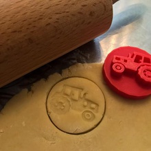 cookie stamp à l'emporte-pièce tracteur la maison le bicarbonate timbre cutter 3d print model - Mito3D