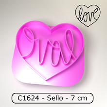 Galleta sello cortante galletitas amor sencillo san valentin día corazón corazon 3d print model - Mito3D