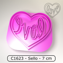 Galleta sello cortante galletitas amor san valentin día corazón corazon 3d print model - Mito3D