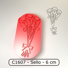 biscotto francobollo cortante galletitas sello San Valentino giorno fiore mazzo ramo flores san valentin 3d print model - Mito3D