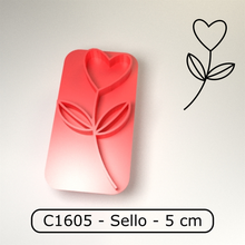 biscotto francobollo cortante galletitas sello San Valentino giorno cuore fiore corazon san valentin 3d print model - Mito3D