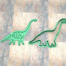 biscoito carimbo cortador fondan massa brachosaurus 001 desenhos corte foca dinossauro 3d print model - Mito3D