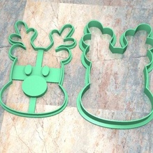 cookie stamp cutter fondan dough christmas reindeer 002 topper cake poster decoration happy potato noel merry 3d print model - Mito3D