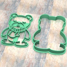 cookie stamp cutter cortante dough bear home fondan mass drawings sharp animal mammal osa 3d print model - Mito3D