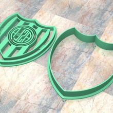 cookie stamp cutter cortante dough san lorenzo shield home football sharp drawings mass fondan 3d print model - Mito3D