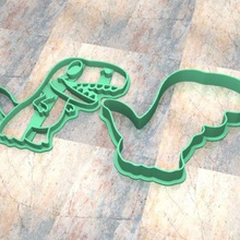 cookie sello de corte cortante cortador masa galletas tyrannosaurus casa animal dinosaurio sharp dibujos la fondan 3d print model - Mito3D