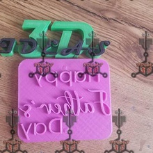 cookie stamp fondant de la fête des pères maison timbre les témoins 3d print model - Mito3D