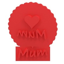 cookie stamp cutter 3d print printing mum mom love day 3d print model - Mito3D