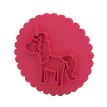 cookie stamp cutter pony unicorn 3d print model - Mito3D