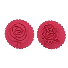 cookie stamps cutter stamp rose flower plant 3d print model - Mito3D