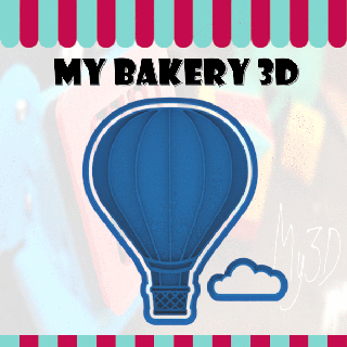 galletas cortador emporte pi ce aerostático globo panadería kek ausstecher Galleta fondant 3d print model - Mito3D