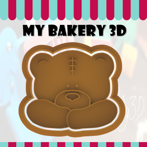 cookies cutter emporte-pi ce bear bakery kek ausstecher biscuits cookie fondant 3D print model - Mito3D