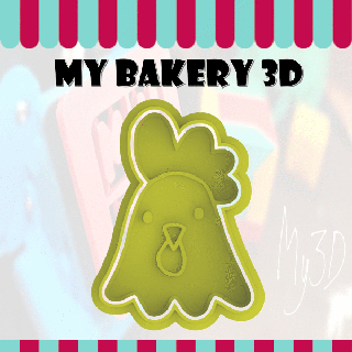 kurabiye kesici emporte pi ce kesiciler Çiftlik tavuk ev fırın kek Ausstecher pièce bisküvi cookies_cutter fondan 3d print model - Mito3D