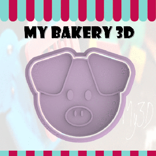 galletas cortador emporte pi ce Galleta cortadores granja cerdo hogar casa panadería kek ausstecher pièce cookies fondant 3d print model - Mito3D