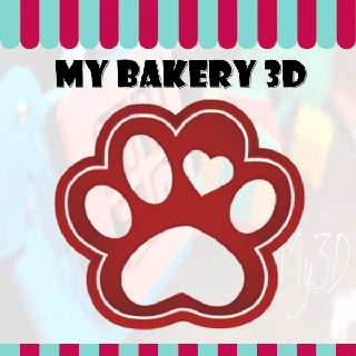 biscotti taglierina emporte pi ce biscotto frese fondente animali domestici cuore cane forno kek ausstecher 3d print model - Mito3D