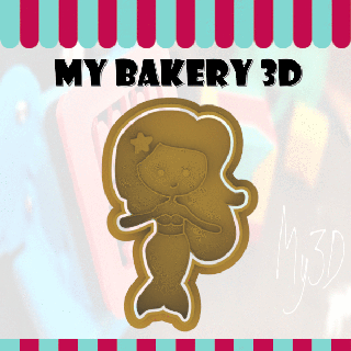 Kekse Cutter emporte pi ce Plätzchen Schneider Fondant Prinzessinnen Ariel Bäckerei kek ausstecher 3d print model - Mito3D