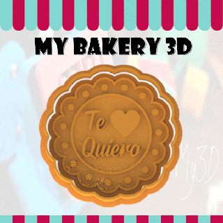cookies cutter emporte-pi ce cookie cutters fondant te quiero bakery kek ausstecher biscuits 3d print model - Mito3D