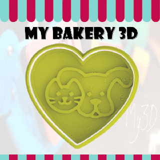 galletas cortador emporte pi ce mascota mascotas panadería kek ausstecher Galleta fondant 3d print model - Mito3D
