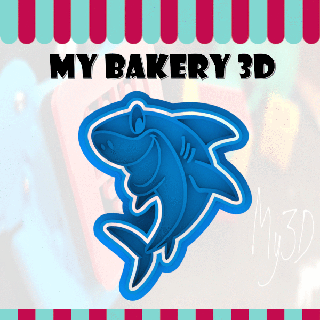 cookies cutter emporte-pi ce shark bakery kek ausstecher biscuits cookie fondant 3d print model - Mito3D